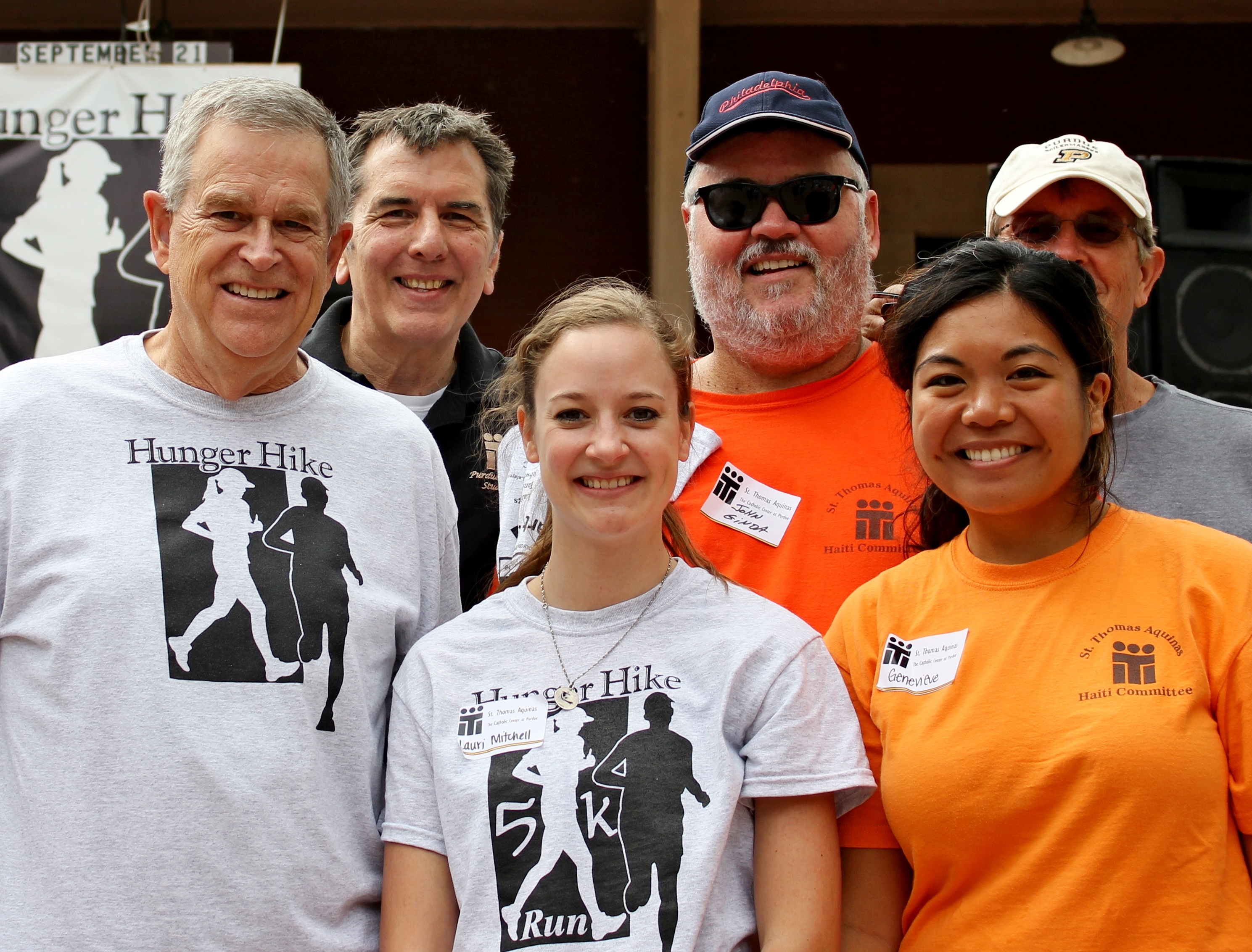 Top Fundraisers - Rob Pahl, Fr. Patrick & John Ginda with Hunger Hike Heroes!